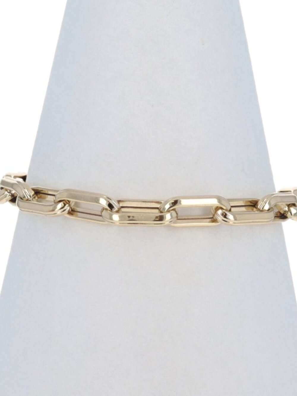 Yellow Gold Paperclip Chain Bracelet 7 1/4" 14k